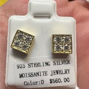 Gold Moissanite Earrings